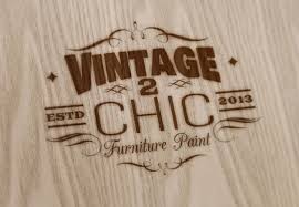 Vintage 2 Chic Illustration Mock Up Wood Burn Chic Illustration Illustration Design Custom Logos