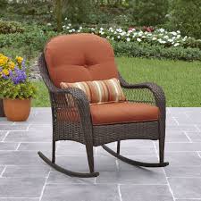 Outdoor Rocking Chair Patio Wicker Furniture Cushions Steel Frame Porch Garden Rocking Chair Porch Patio Rocking Chairs Wicker Rocking Chair