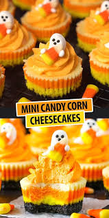 Mini Candy Corn Cheesecakes Fun Easy Halloween Food Idea Recipe Fun Desserts Fun Halloween Desserts Halloween Food For Party