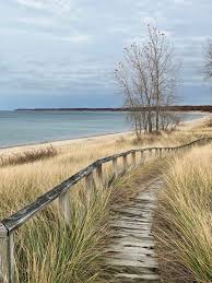 Warm November afternoon at Port Crescent State Park near Port Austin