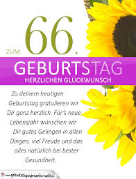 Schlichte Geburtstagskarte Mit Sonnenblumen Zum 66 Geburtstag