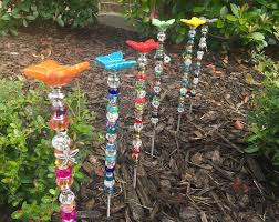 Garden Decor Gift For Mom Mothers Day Gift Beaded Garden Etsy In 2020 Garden Decor Butterfly Gifts Yard Art