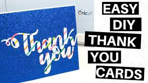 Easy Diy Thank You Cards Thank You Cards With Cricut Explore Youtube