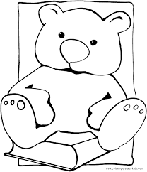Coloring is a wonderful activity for little kids. Teddy Bear On A Book Color Page