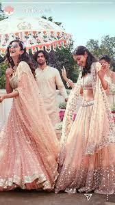 Indian Bridesmaids Lehengas In 2020 Indian Bridal Dress Indian Wedding Outfits Indian Bridesmaids