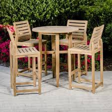 5pc Teak Bar Stool And Table Set Westminster Teak Teak Patio Furniture Diy Patio Furniture Wood Patio Furniture