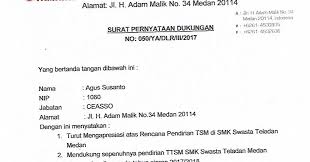 Contoh surat rekomendasi yang dapat dibuat adalah sesuai keterangan berikut ini. Contoh Surat Dukungan Pendirian Sekolah Baru Contoh Lif Co Id