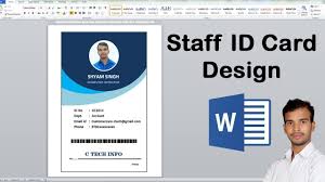 At the spot, your id design would be ready! Staff Id Card Design In Microsoft Word Lates Video By C Tech 2020 Youtube