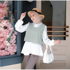 Jual blouse batik wanita blouse batik lengan panjang model kimono bahan jakarta barat mumpunisirait tokopedia. Grosir Baju Atasan Blouse Wanita Muslim Fashion Murah Yuzu Shopee Indonesia