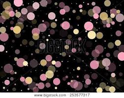 Dial of a clock showing five minutes to twelve. Pink Gold Confetti Vector Photo Free Trial Bigstock