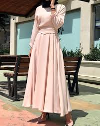 Y E N I U R U N Pudra Kemer Detay Mevlana Model Elbise Beden 34 46 Arasi Renk Siyah Lacivert Pud Muslim Fashion Outfits Model Dress Hijab Fashionista