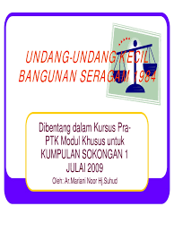 Ppbbi (peraturan an bangunan baja indonesia) 1984. 68289411 Undang Undang Kecil Bangunan Seragam 1984 Ptk Revised
