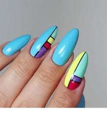 How to create cute blue gradient glitter nails with water. Cute Blue Nails With Colorful Details