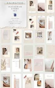 Animated Aesthetic Instagram Set Social Media Design Inspiration Instagram Template Design Instagram Aesthetic