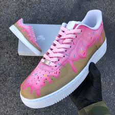 Black Lives Matter Custom Air Forces Pink Sprinkle Donut Custom Nike Air Force 1 S Nike Air Shoes Donut Shoes Pink Sneakers