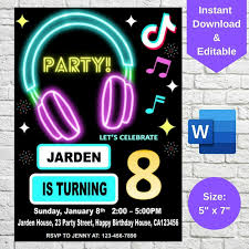 Check spelling or type a new query. Tiktok Inspired Musical Party Invitation Template