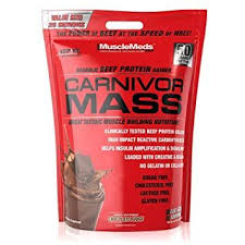 Musclemeds Carnivor Mass Anabolic Beef Protein Gainer Chocolate Fudge 10 7 Pounds Weight Gainer Best Weight Gainer Anabolic