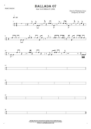 © © all rights reserved. Ballada 07 Nuty Na Instrumenty Perkusyjne Playyournotes