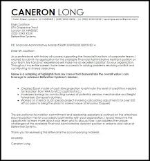 Finance manager cover letter sample. Financial Administrative Assistant Office Administrator Cover Letter Hudsonradc
