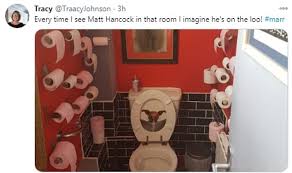 Funny zoom background ideas and templates. Viewers Baffled As Matt Hancock Gives Tv Interviews From Room That Looks Like A Toilet Daily Mail Online