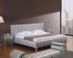 Bunk beds / day beds. Platinum Edition Silver Modern Bed W Crystals 44b196bd