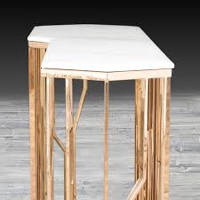 Allure rose gold geometric console table; Rg Console Table Lorensia