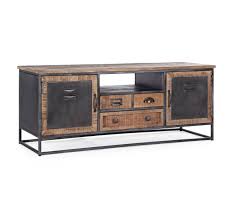 Vivre dans une maison nécessite un aménagement préalable. Petit Meuble Tv Industriel Bois Et Metal 2 Portes Iron 2623