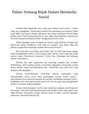 We did not find results for: Pidato Tentang Bijak Media Sosial Rayner Docx Pidato Tentang Bijak Dalam Bermedia Sosial Selamat Pagi Bapak Ibu Guru Yang Saya Hormati Serta Teman U2013 Course Hero