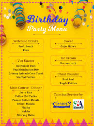 From homemade pizza to whole roast chicken, here are 50 birthday dinner ideas that the special person in your life will love. Amol Caterers Today S Menu For Birthday Party Dinner At Facebook