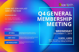 2019 Aspa Q4 General Membership Meeting