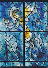 Marc Chagall Charles Marq Aufsteigender Engel Sudliches Chorfenster Pfarrkirche St Stephan Mainz Dipinti Di Chagall Vetrate Pittore