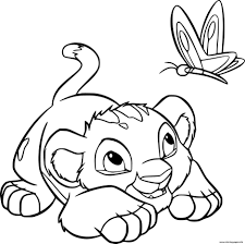 You can print or color them online at 1200x848 angry simba free coloring page animals disney kids lion king free. Baby Simba Chasing A Butterfly Coloring Pages Printable