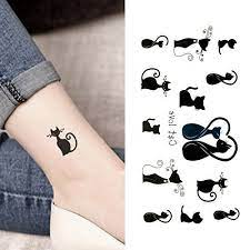 Oottati Small Cute Temporary Tattoo Cats Love Totem 2 Sheets More Info Could Be Found At The Image Url This I Cat Tattoo Designs Black Cat Tattoos Tattoos