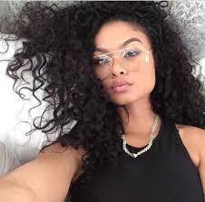 Clear Aviator Glasses From The Blaque List Curly Hair Styles Hair Beauty Weave Hairstyles