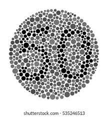 When somebody ask me what color is this? Color Blindness Test Shaped Like Ishihara Stock Vector Royalty Free 535246513