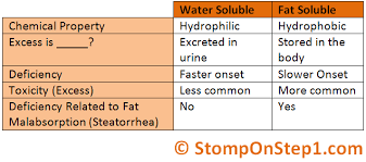 Fat Soluble Vitamins And Water Soluble Vitamins Stomp On Step1