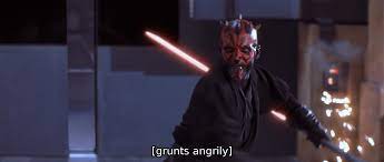 That's right, darth maul only says 31 words in the phantom menace. When Someone Says Darth Maul Has No Memorable Quotes Prequelmemes