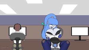 Robot Office Lady gets coworker to get her off (Animated Comic)