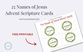 It is a starry night outside. 25 Names Of Jesus Advent Cards Free Printable Scripture Cards