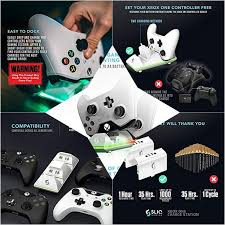 Sliq Xbox One One X One S Controller Charger Station And Battery Pack Includes 2 Rechargeable Batteries Also C Xbox One Xbox One Controller Charger Station