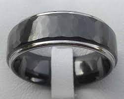 Black Hammered Mens Wedding Ring Geti Uk Made Mens Wedding Rings Uk Black Wedding Rings Wedding Rings