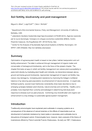 Kansas city pest control services. Pdf Soil Fertility Biodiversity And Pest Management