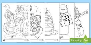 Here you will find alice's coloring in wonderland from disney cartoon and film. Alice In Wonderland Colouring Pages Teacher Made