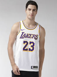 Authentic los angeles lakers jerseys are at the official online store of the national basketball association. Buy Nike Men White Los Angeles Lakers Lebron James Swgmn Basketball Jersey Tshirts For Men 8233865 Myntra