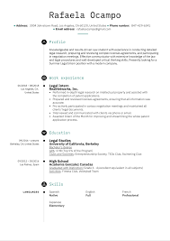 Choose your professional cv template and get started! Legal Intern Resume Example Kickresume