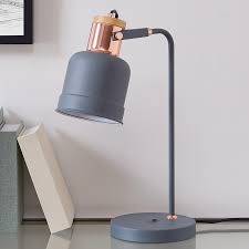 Southern Enterprises Enora Study Lamp In Gray Rose Gold Nebraska Furniture Mart Nebraska Furniture Mart Study Lamps Furniture Mart