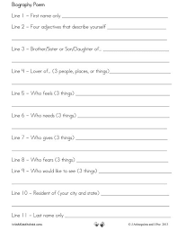 Myself Self Biography Sample For Students Biography Poem By Kids Homeschool Writing Bio Poems Autobiography Template