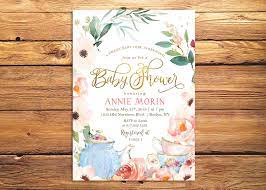 Floral Tea Party Baby Shower Invitation Girl Shower Floral Etsy Tea Party Baby Shower Invitations Tea Party Baby Shower Baby Shower Invites For Girl