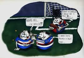 Prima della sfida i tifosi hanno incitato le due squadre . Genoa E Sampdoria Le Vignette Di Genova Today