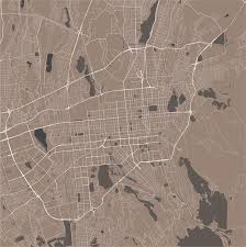 There are many cafes, bars, restaurants, and kiosk littering the streets of almaty and many of them are consistently full. Karte Der Stadt Almaty Kasachstan Stock Abbildung Illustration Von Geographisch Asien 160011663